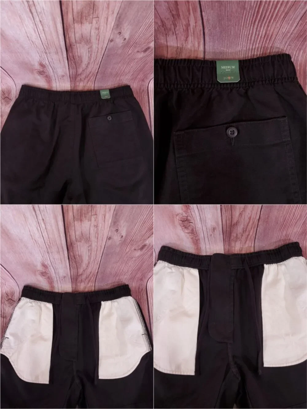 NWT J Crew Mens Medium 5.5'' Pier Shorts Linen Cotton Blend Dark Brown CH204